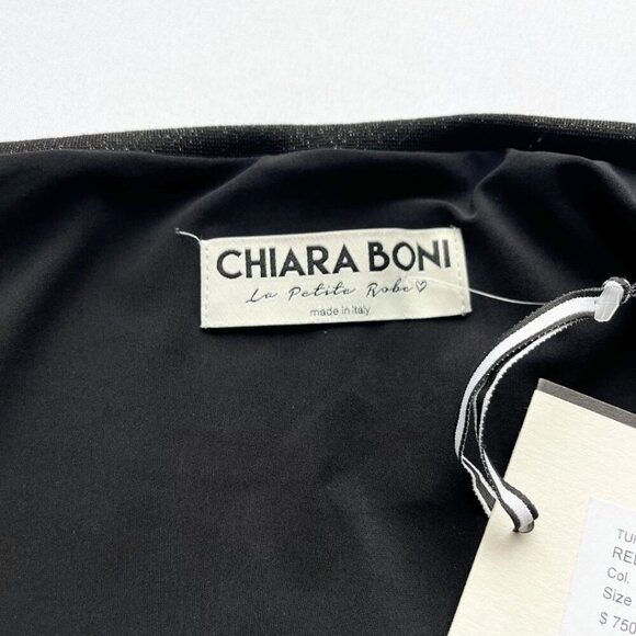 NWT CHIARA BONI REBECCA SUGAR LUREX BLACK METALLIC CUT OUT JUMPSUIT - Picture 10 of 14